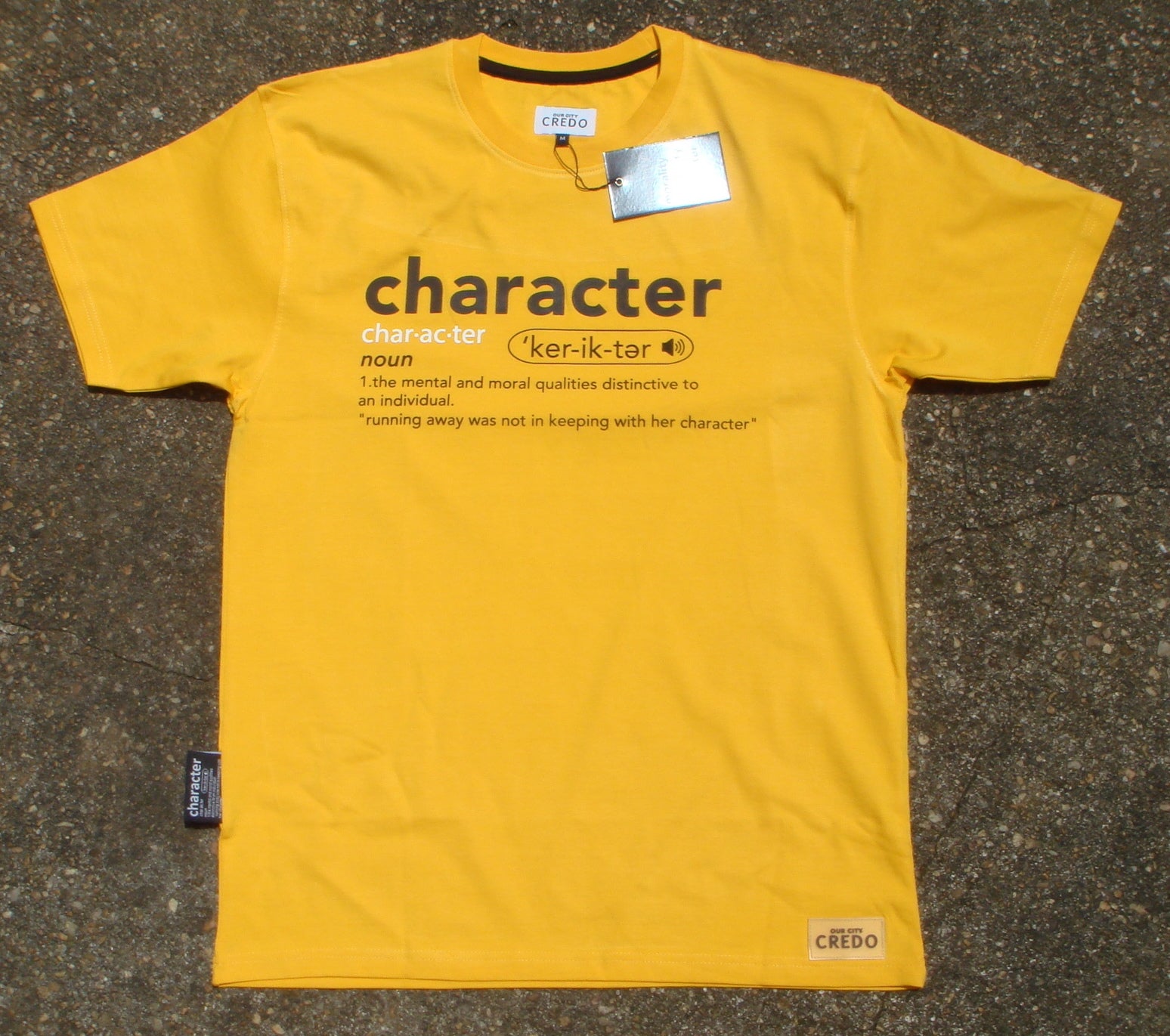 Our City CREDO: "Life is all about Principles" Character Crewneck T-Shirt