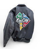 OUR CITY Logo Collared Varsity Jacket