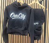 OUR CITY CROP (WAIST) SWEATSUIT